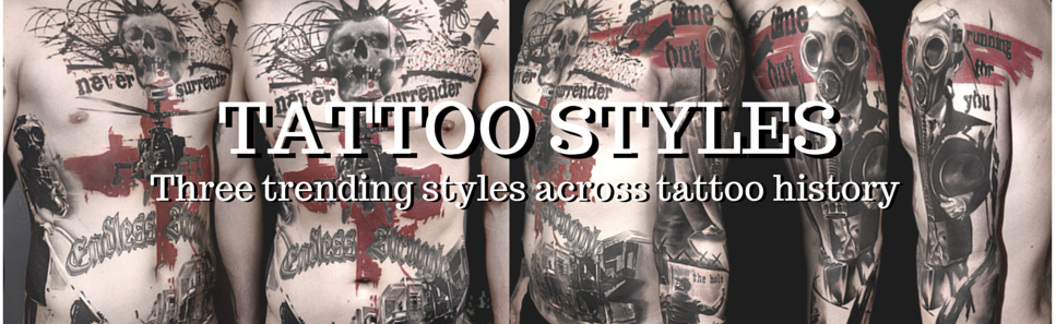 tatoo styles - three trending styles across tattoo history