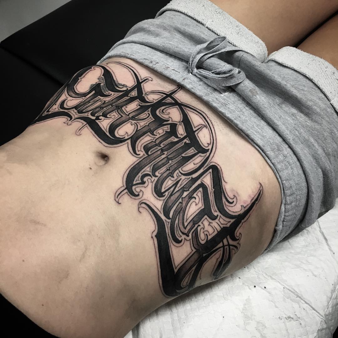 writing styles tattoo