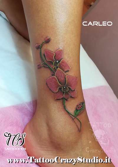 color flowers tattoo
